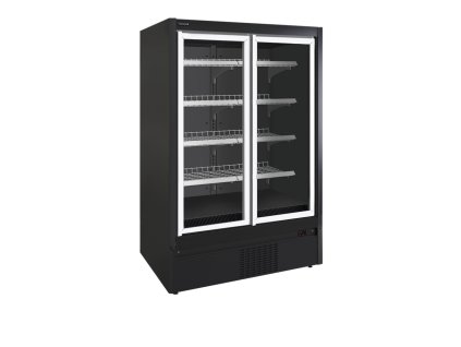 TEFCOLD EXTRA1250 FD – Mrazicí vitrína, 2-dveřová, přístěnná, NO FROST, šířka 135 cm, černá
