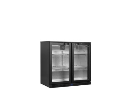 TEFCOLD BA26H – Prosklený minibar, 2-křídlové dveře, 182 l, černý