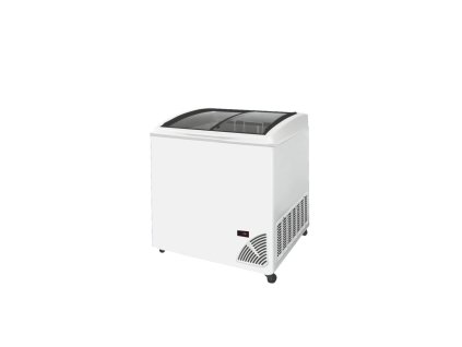 ARO 206/2 White Edge - Prodejní pultový mrazák s oblým posuvným sklem (149 l)