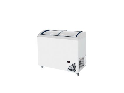 ARO 306/2 White Edge - Prodejní pultový mrazák s oblým posuvným sklem (212 l)
