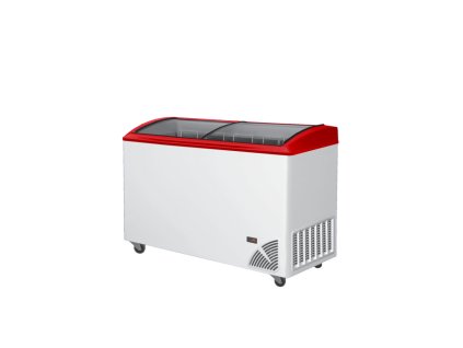 ARO 406/2 Red Edge – Prosklený pultový mrazák, 2-oblá posuvná víka, 272 l, bílý