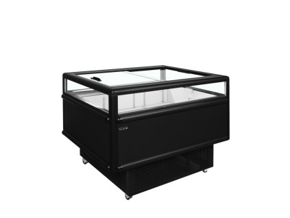 TEFCOLD UHD 201 /Black – Samoobslužná chladicí/mrazicí vitrína, 2-posuvná víka, šířka 123 cm, černá