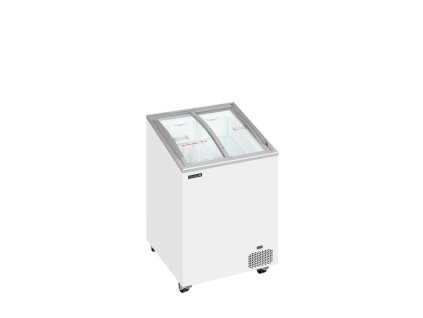 TEFCOLD IC 101 SCEB LED – Prosklený pultový mrazák, 2-oblá posuvná víka, 85 l, bílý