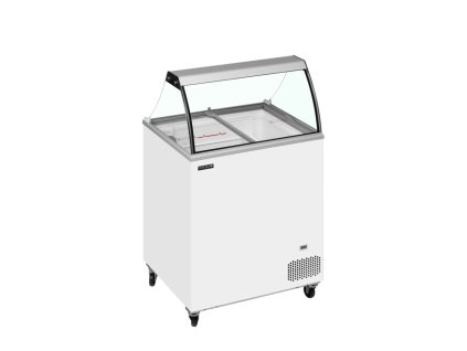 TEFCOLD IC201SC+SO – Zmrzlinová vitrína, statické chlazení, na 4x 5 l vaničky, bílá
