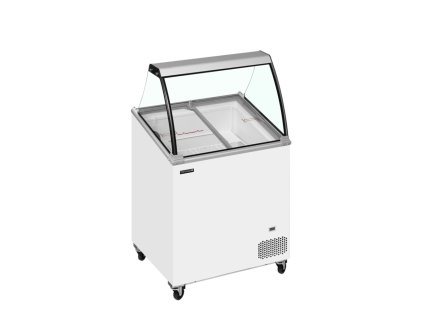 TEFCOLD IC201SCE+SO – Zmrzlinová vitrína, statické chlazení, na 4x 5 l vaničky, bílá