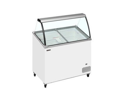 TEFCOLD IC301SCE+SO – Zmrzlinová vitrína, statické chlazení, na 6x 5 l vaničky, bílá