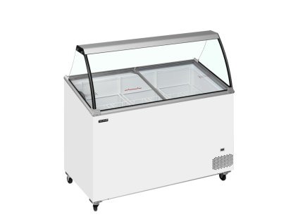TEFCOLD IC401SCE+SO – Zmrzlinová vitrína, statické chlazení, na 9x 5 l vaničky, bílá