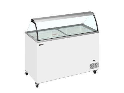 TEFCOLD IC401SC+SO – Zmrzlinová vitrína, statické chlazení, na 10x 5 l vaničky, bílá