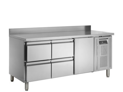 TEFCOLD CK 7340 – Chladicí stůl, 1-dveřový, 4-zásuvkový, 402 l, nerezový