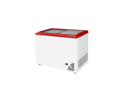 ARO 401/2 Red Edge – Prosklený pultový mrazák s rovnými víky (272 l)