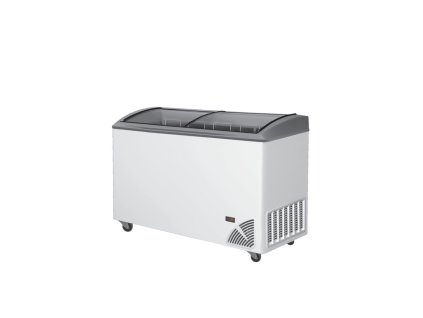 ARO 406/2 Grey Edge – Prosklený pultový mrazák, 2-oblá posuvná víka, 272 l, bílý