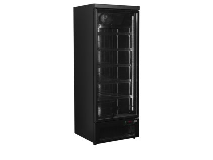 TEFCOLD Atom Maxi F1DBB - Komplet černá prosklená mrazicí skříň (390 l)
