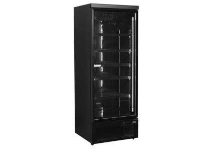 TEFCOLD Atom Maxi C1DBB – Prosklená lednice, 1-křídlové dveře, 459 l, černá