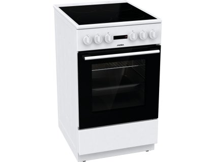 Mora C 4245 AW – Sklokeramický sporák, šířka 50 cm, multifunkční trouba, bílý