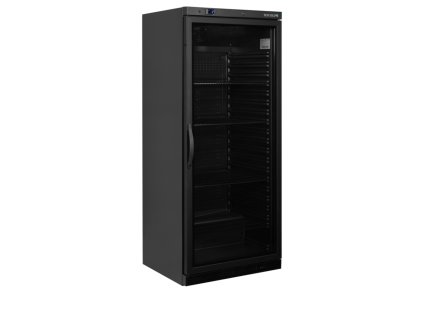 TEFCOLD UR 600 BG - Široká černá gastro lednice prosklená | Lze vložit přepravku, 4x police, 570 l, 189,5 cm