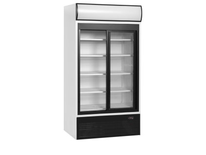 TEFCOLD FSC 1000 S – Chladicí vitrína s prosklenými posuvnými dveřmi, bílá (524 l)