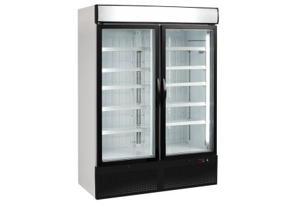 TEFCOLD NF 5000 G – Mrazicí vitrína, 2-dveřová, NO FROST, s reklamním panelem, 930 l, bílá