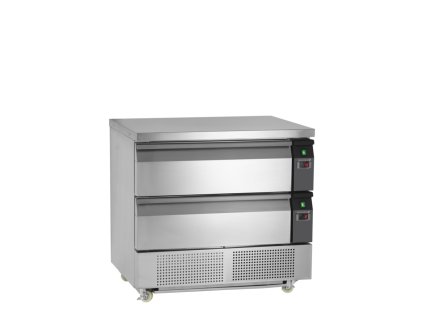 TEFCOLD UD2-2 – Chladicí/mrazicí stůl, 2-zásuvkový, 102 l, nerezový