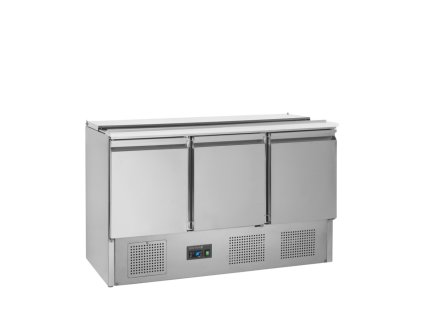 TEFCOLD SA 1365 – Chladicí saladeta, 3-dveřová, s vanou na GN 1/1, 368 l, nerezová