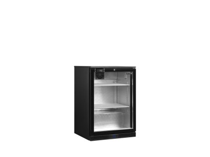 TEFCOLD DB126H - Černý prosklený minibar s křídlovými dveřmi (115 l)