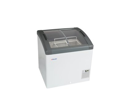 Elcold Focus 73 GREY – Prosklený pultový mrazák, 2-oblá posuvná víka, LED, 113 l, bílý