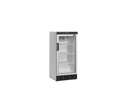 TEFCOLD FS 1220 - Malá bílá lednice prosklená | 3x police, 190 l, 131,5 cm