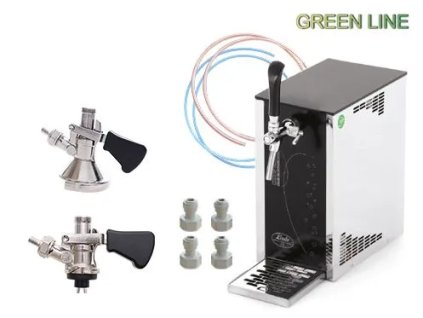 Kompletní sestava: PYGMY 25/K Exclusive NEW Green Line, 1x kohout, s narážeči BAJONET a PLOCHÝ  + Sanitační rychlospojka zdarma