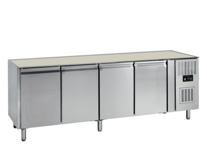 TEFCOLD GF74 – Mrazicí stůl, 4-dveřový, bez desky, 533 l, nerezový