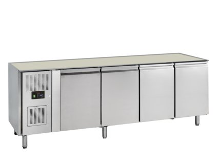 TEFCOLD GF74 LEFT – Mrazicí stůl, 4-dveřový, bez desky, 533 l, nerezový