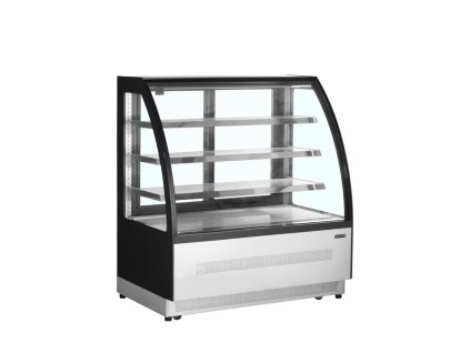 TEFCOLD LPD 1200 C Black - Cukrářská obslužná chladicí vitrína, oblé čelní sklo (2,01 m²)