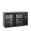 TEFCOLD CBC 210 G – Prosklený minibar, 2-křídlové dveře, 277 l, černý