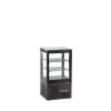 TEFCOLD UPD 60 BLACK – Pultová chladicí vitrína, cukrářská, panoramatická, 58 l, černá