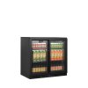 TEFCOLD BA26S – Prosklený minibar s 2 posuvnými dveřmi, černý (182 l)