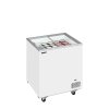 TEFCOLD IC 201 SC – Prosklený pultový mrazák, 2-rovná posuvná víka, 165 l, bílý