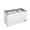 TEFCOLD NIC 401 SC – Prosklený pultový mrazák, 2-rovná posuvná víka, 298 l, bílý