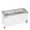 TEFCOLD NIC 501 SCEB – Prosklený pultový mrazák, 2-oblá posuvná víka, 367 l, bílý