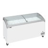 TEFCOLD NIC 501 SCEB – Prosklený pultový mrazák, 2-oblá posuvná víka, 367 l, bílý