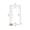 TEFCOLD CR 150x270x220 – Stavebnicový chladicí box, 6,94 m³, izolace 80 mm