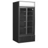 TEFCOLD FSC 891 S Black – Chladicí vitrína s 2 prosklenými posuvnými dveřmi, černá (462 l)