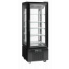 TEFCOLD UPD 400 F Black – Mrazicí vitrína, 1-dveřová, panoramatická, NO FROST, 248 l, černá
