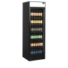 TEFCOLD CEV 435 CP BLACK – Prosklená lednice, 1-křídlové dveře, s reklamním panelem, 345 l, černá