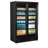 TEFCOLD Atom Maxi C2DBB - Prosklená lednice, 2-křídlové dveře, 809 l, černá