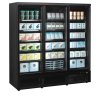TEFCOLD Atom Maxi F3DBB – Mrazicí vitrína, 3-dveřová, NO FROST, 1090 l, černá