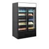 TEFCOLD FSC1200H BLACK – Prosklená lednice, 2-křídlové dveře, s reklamním panelem, 645 l, černá