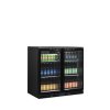TEFCOLD DB201H – Prosklený minibar s 2 posuvnými dveřmi, černý (182 l)