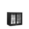 TEFCOLD DB201S – Prosklený minibar, 2-posuvné dveře, 182 l, černý