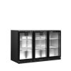 TEFCOLD DB301H-3 – Prosklený minibar, 3-křídlové dveře, 278 l, černý