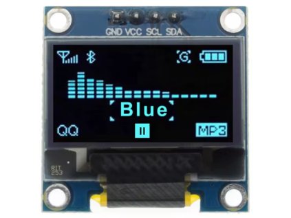 OLED LCD displej 0,96 palcov modrý 4 pin