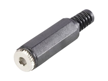 Konektor konektor 3.5 mm zásuvka, rovná Pólov: 4 stereo čierna 1 ks