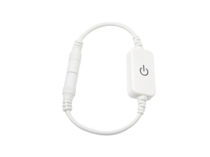 Stmievač pre LED pásky dotykový, 12/24V, 6A, biely, s konektormi DC 5,5/2,1